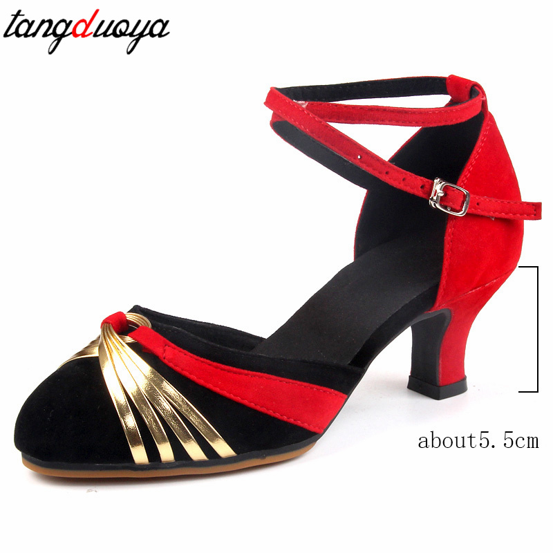 Professionelle Latin Dance Schuhe Frau High Heel Sommerschuhe Tango Ballsaal Tanzschuhe Frauen große Größe 33-42