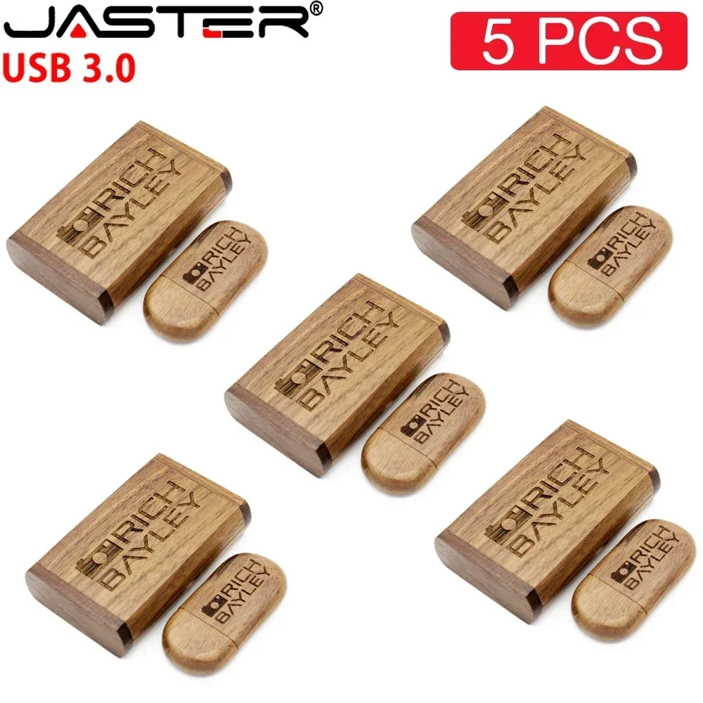 5 шт./лот JASTER USB 3.0 деревянный USB + коробка флэш-накопитель 4 ГБ 16 ГБ 32 ГБ 64 ГБ USB флэш-накопитель флэш-накопитель 1 шт. Бесплатный индивидуальный логотип