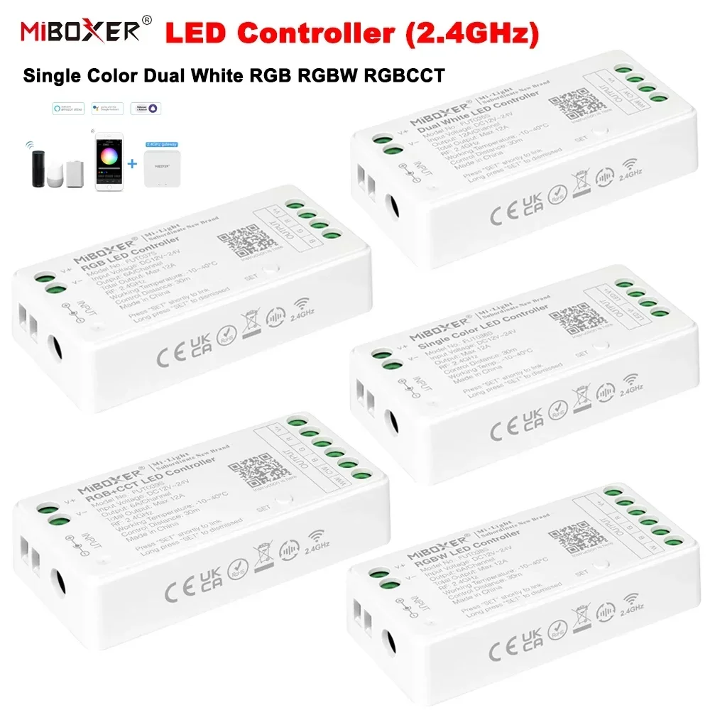 Miboxer FUT035S FUT036S FUT037S FUT038S FUT039S 2.4GHz kontroler LED ściemniacz dla pojedynczego/podwójnego koloru RGB RGBW RGB + CCT pasek świetlny