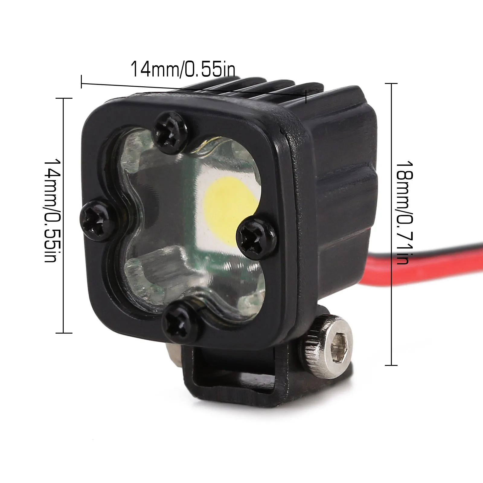 INJORA RC Xe Ô Tô Đèn LED Sáng Đèn Pha Đèn Cho 1/10 RC Xe Bánh Xích Trục SCX10 90046 Wraith Capra Redcat Gen8 VS4-10