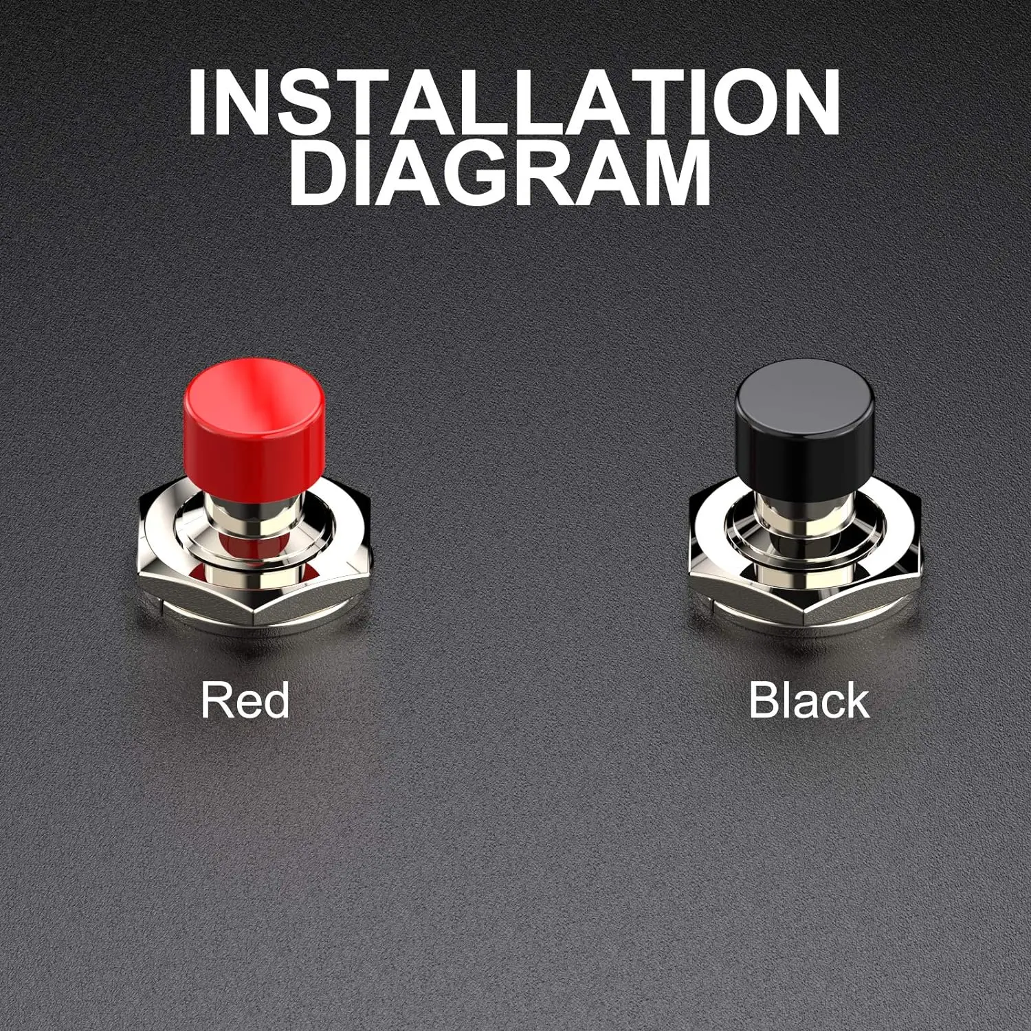 Interruttore a pulsante momentaneo da 20 pezzi, mini interruttori a pulsante SPST 1A 250VAC normalmente aperti (NO) tappo nero e rosso