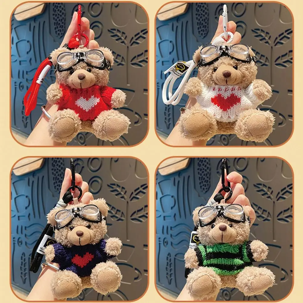 Cartoon Braunbär Puppe Plüschbär Anhänger Taschenzubehör Niedliche Plüschbehänge Behänge Ornament Taschenanhänger