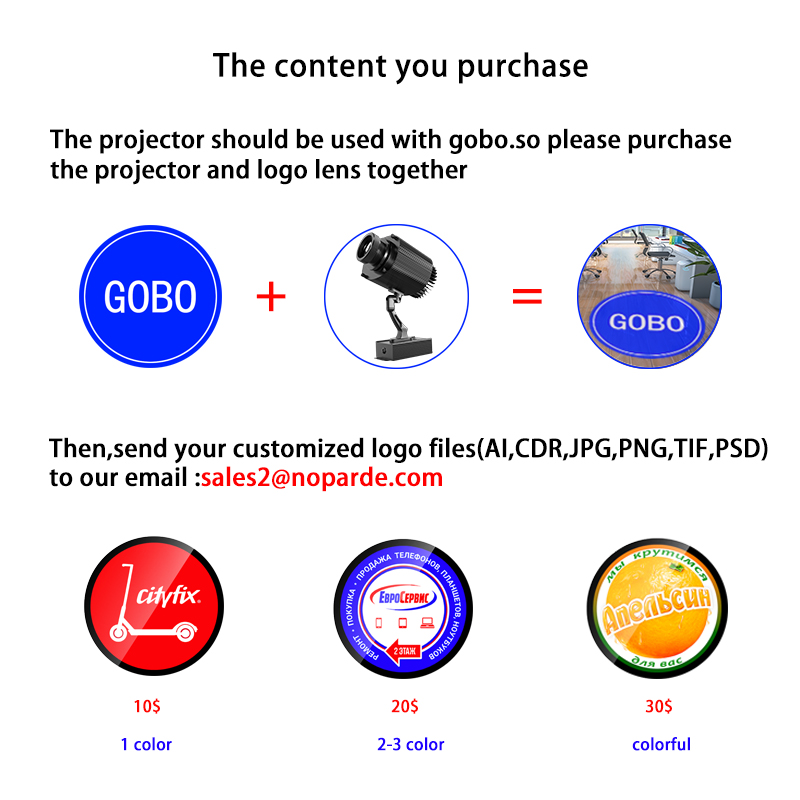 Luz publicitaria Gobo personalizada Rersonnalisé para exteriores, resistente al agua IP67, rotación de imagen, proyector de logotipo Led en el suelo de la entrada de la tienda