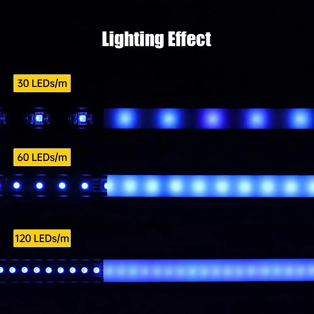 Profilo in alluminio a LED nero U/W/V con copertura per PC lattea armadio da cucina lampada per armadio striscia LED mensola luce canale diffusore