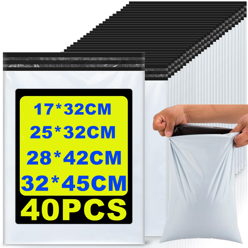 10/20/30/40 шт. полиэтиленовый почтовый пакет, прочный самоклеящийся транспортировочный конверт, водонепроницаемые, устойчивые к разрыву полиэтиленовые пакеты для упаковки