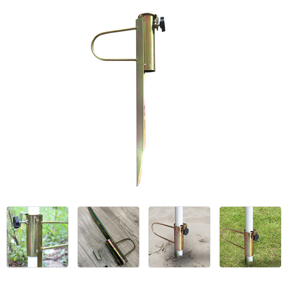 Beach Umbrella Anchor Sun Shade Support Tent Fixing Holders Outdoor Tents Sand Grabber Bases Stand Steel Stakes