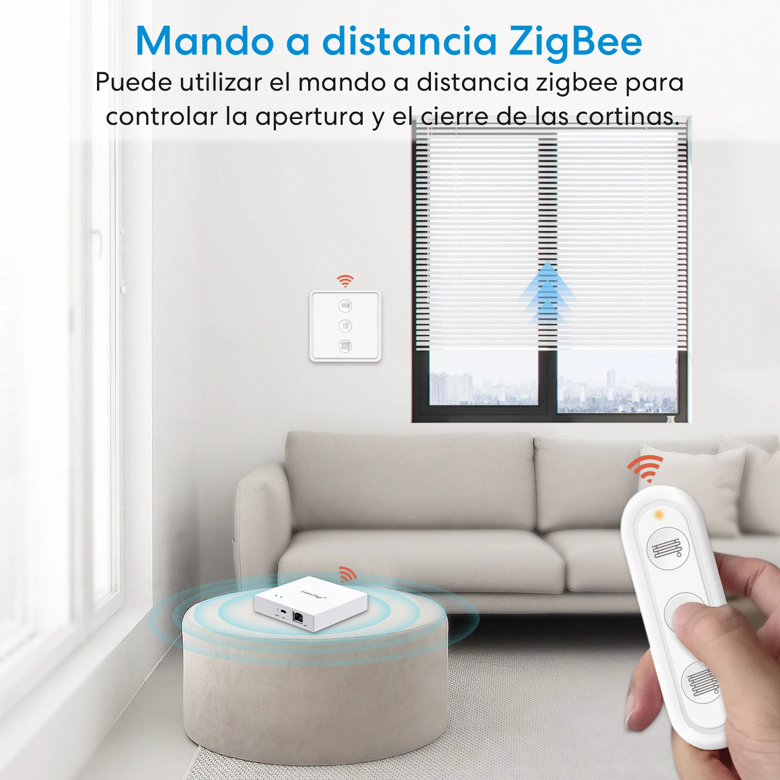 LoraTap Tuya Smart Life ZigBee 3,0 persianas enrollables interruptor de escena control remoto Google Alexa Echo asistente de hogar