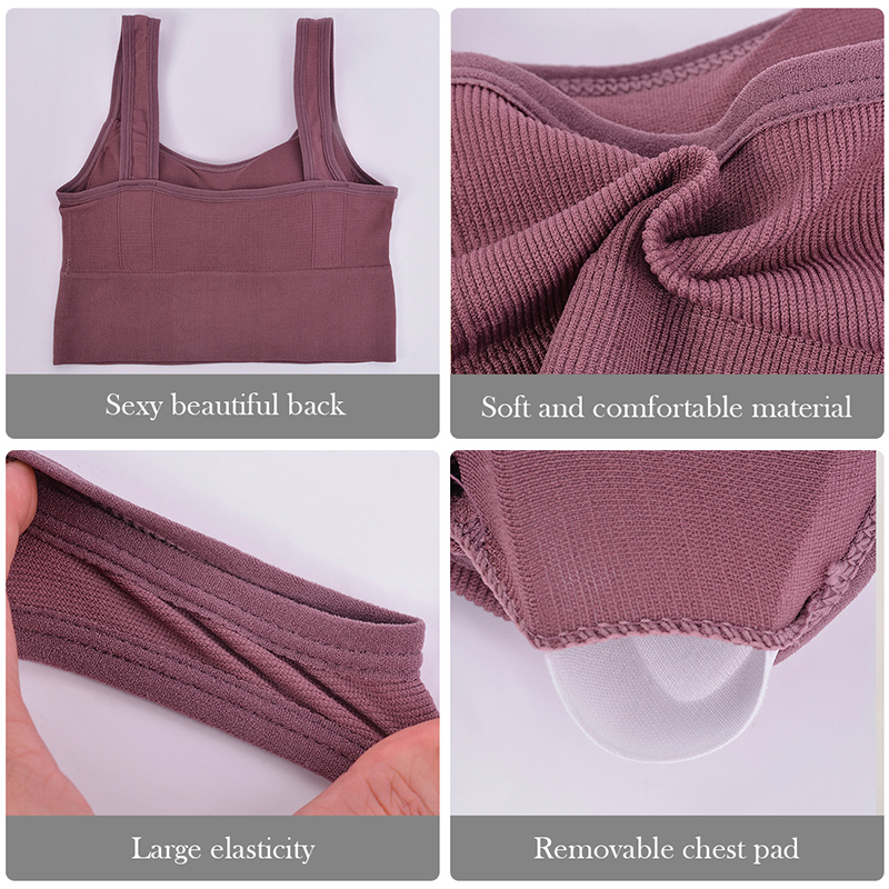Atmungsaktive Sport-Bh Anti-Schweiß Fitness Top Frauen Nahtlose Yoga Bh Stoßfest Crop Top Push-Up Sport Bh Gym workout Top