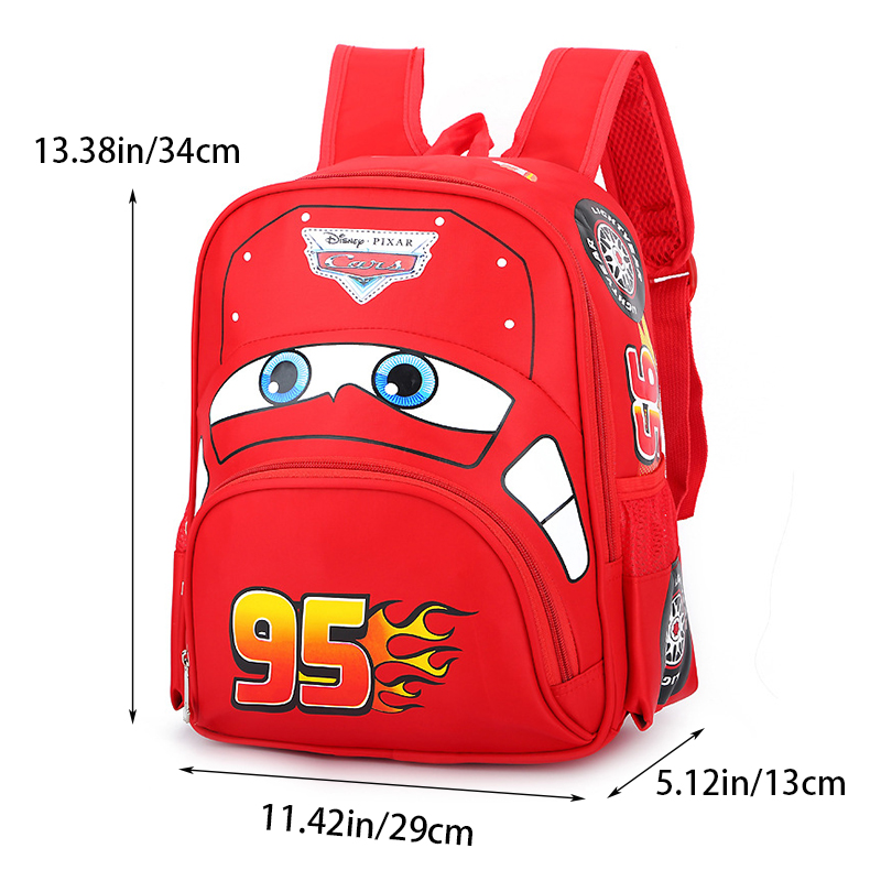Disney Backpack 3D Printing Design Car Backpack For Kids Large Capacity Waterproof Schoolbag Gifts For Boys