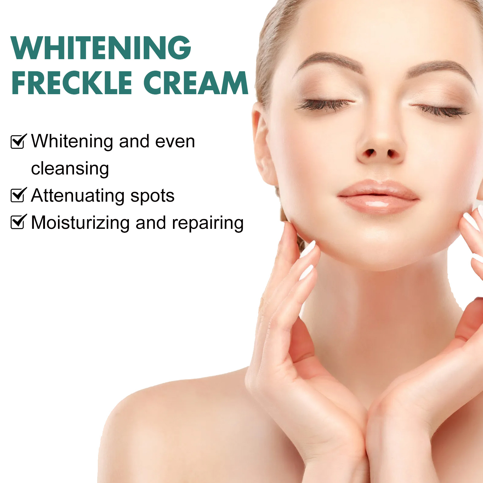 Eelhoe nicotinamida sardas creme hidratante rosto clareamento reparação cuidados com a pele removedor de melasma creme de remoção de pigmentação 30g