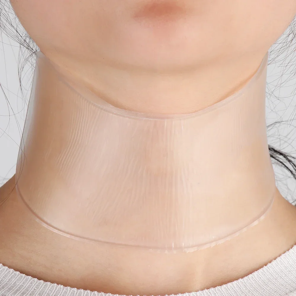 Almohadilla de silicona reutilizable para el cuidado del cuello, cinta para el cuello, almohadillas para arrugas para el tratamiento de arrugas del cuello, prevención, eliminador de arrugas, herramientas de belleza