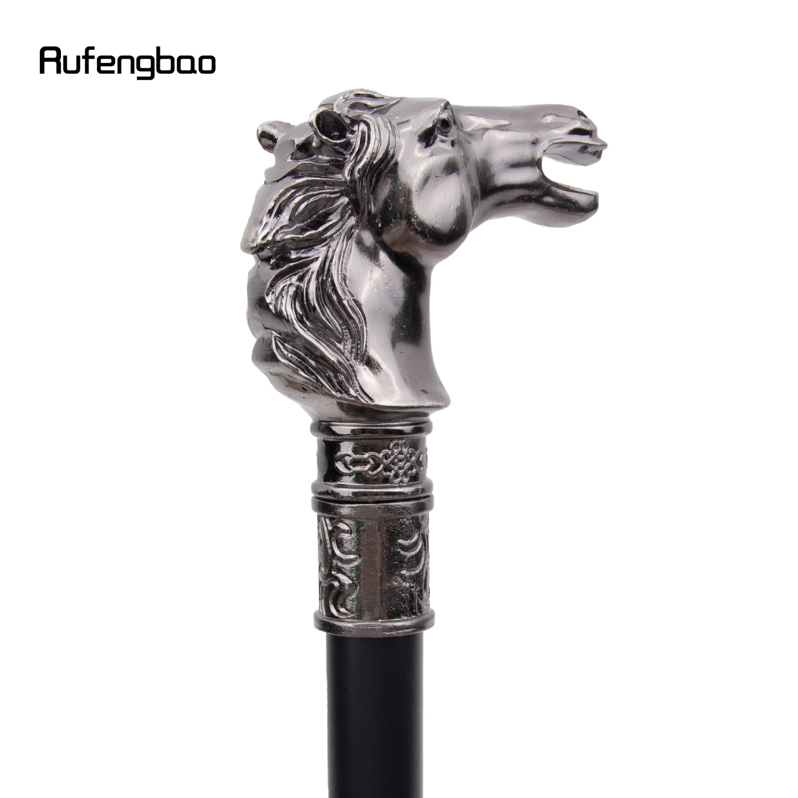 Cabeça de cerdas de cavalo animal moda bengala decorativa cospaly festa vintage elegante bengala crosier 93cm