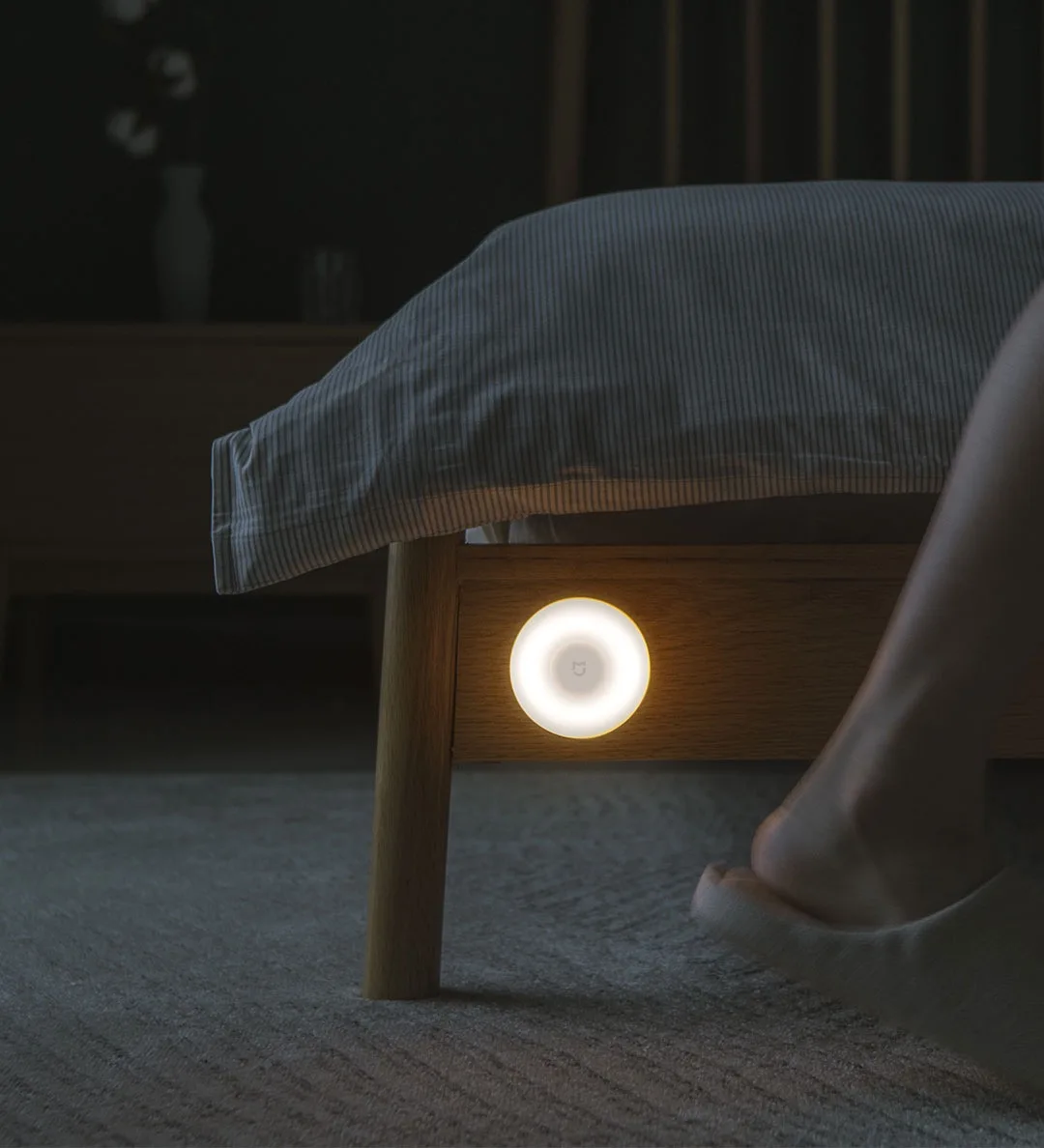 Original Xiaomi Mijia LED-Induktions-Nachtlicht, 2-Lampe, einstellbare Helligkeit, Infrarot-Smart-Sensor für den menschlichen Körper mit Magnetfuß