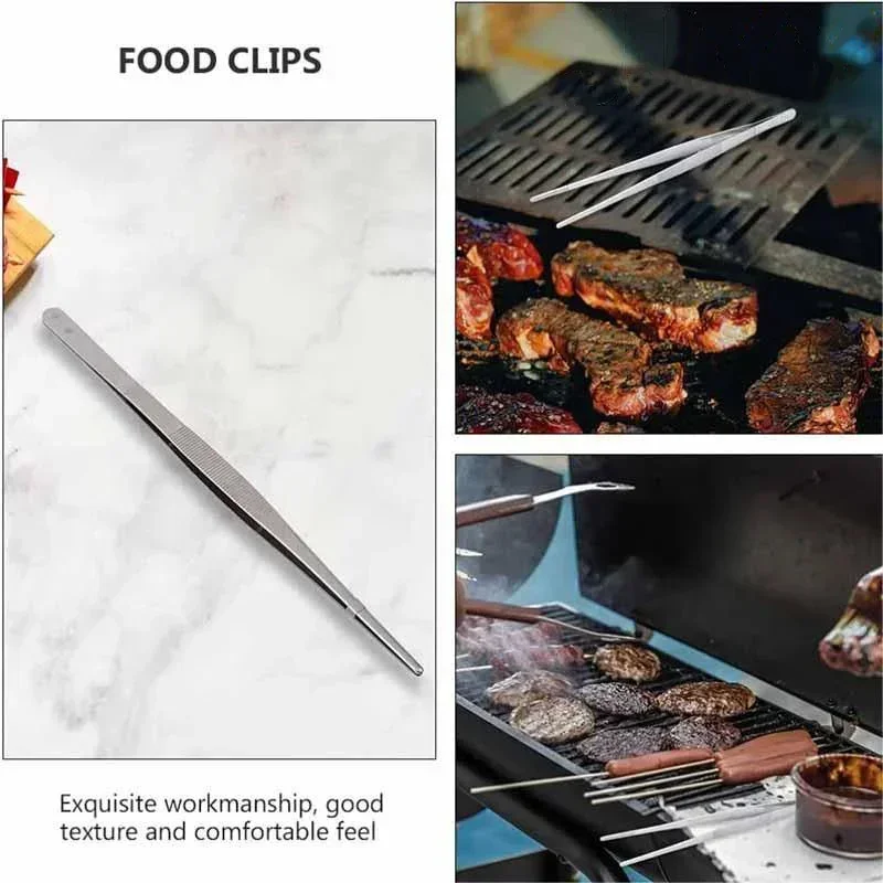 多機能バーベキュートング食品トング食品クリップキッチンガジェットステンレス鋼 Churrasco ピンセットクリップビュッフェバーベキューツール