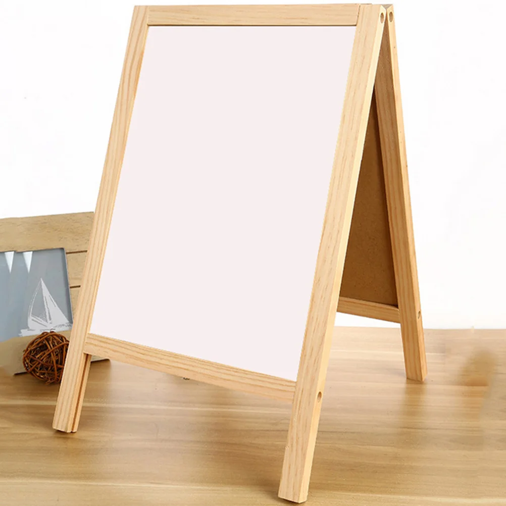 Double Size Mini Chalkboards With Stand Wood Frame Blackboard Signs Message Board Easel Display Advertising For Bar Counter