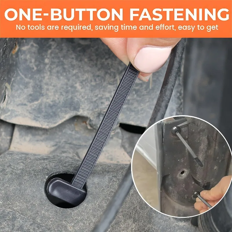 Universal Nylon Cable Tie Buckle Auto Fastener Screw Replacement Clip Car Fender Trunk Engine Guard Panel Wire Management Secure