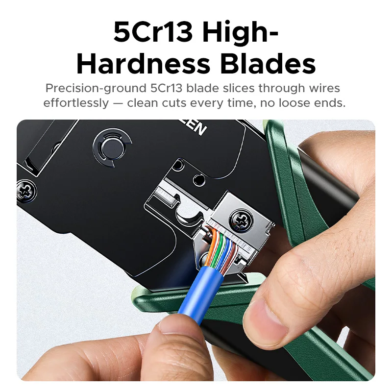 UGREEN RJ45 Обжимной инструмент Сетевой кабель Punch Lan Tools для Cat5e/6/6a 8P Ethernet-кабель Разъем RJ45 6P Разъем RJ11