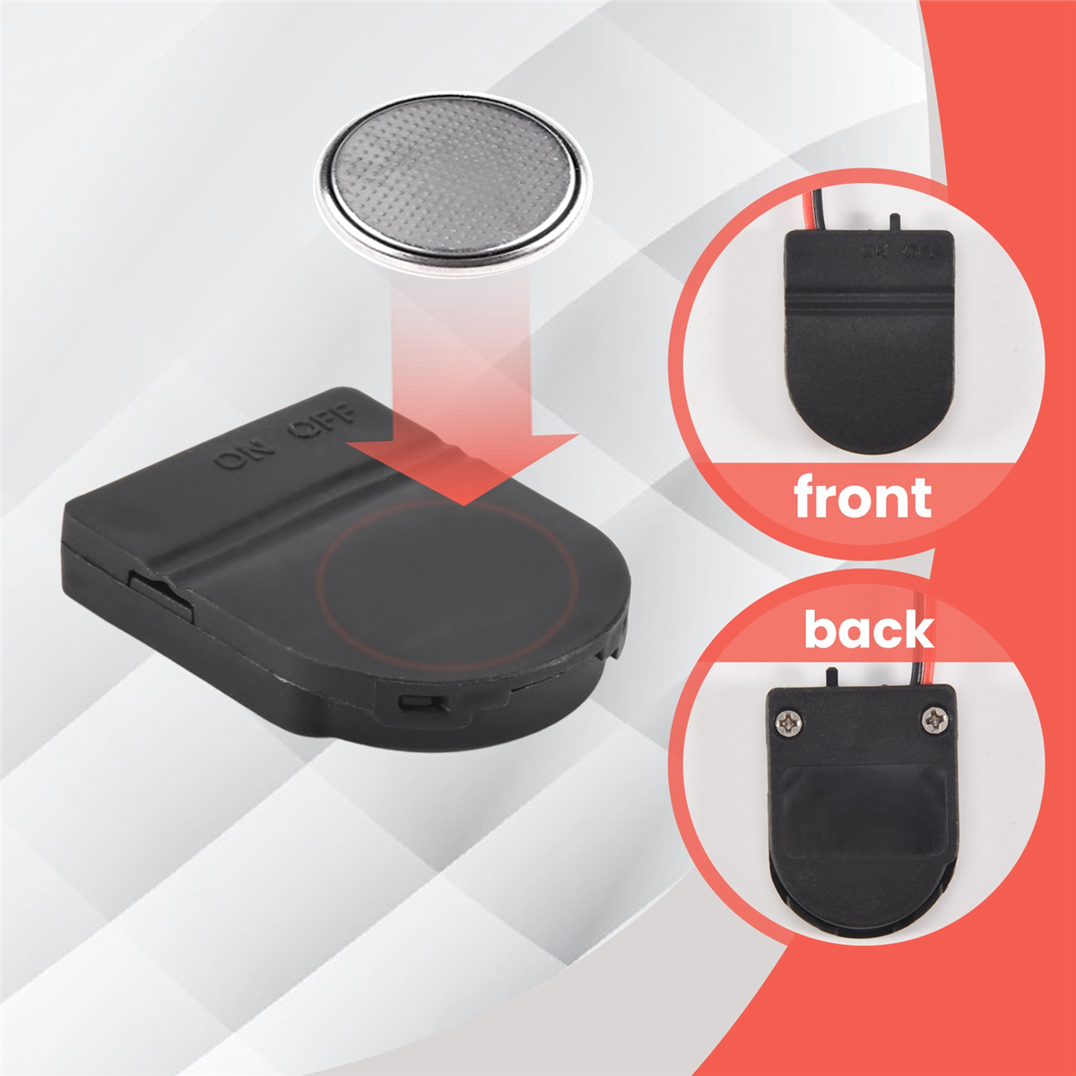 Mais novo 10/pcs botão cr2032 bateria de célula tipo moeda soquete titular capa com interruptor liga-desliga caixa de bateria 3v