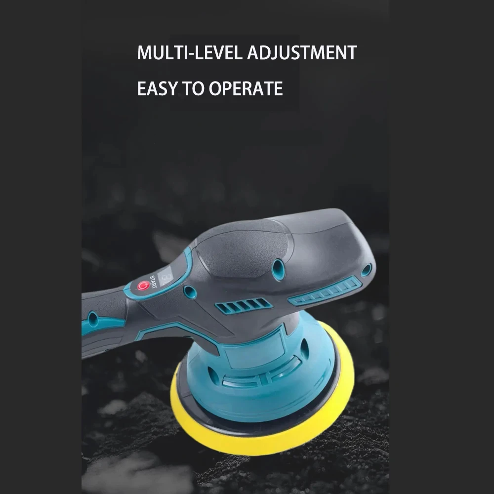 Car Polisher Waxing Machine 8 Position Adjustable Electric Waxing Tool for Makita/Dewalt/Milwaukee 21V Battery