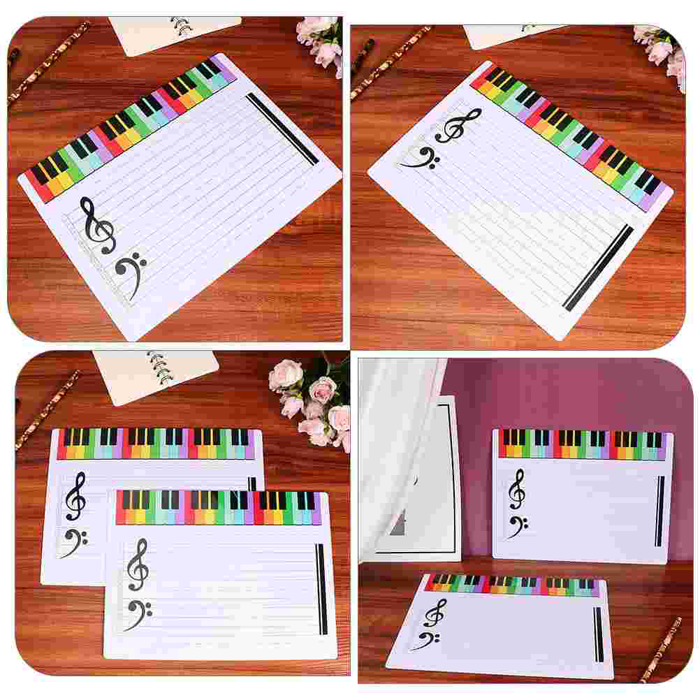 Erasable White Boards Exercise Music Teaching Tool Piano Musical Note Whiteboard Student