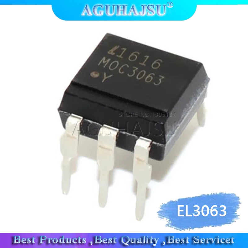 10PCS EL3063 Black plastic protective case MOC3063