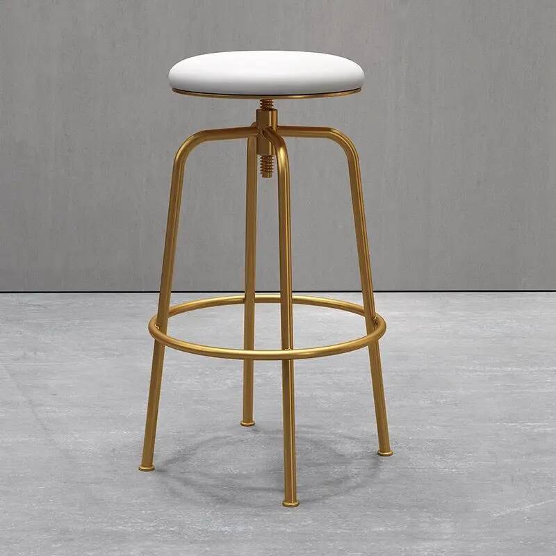 Nordic Bar Stool Chair Can Be Raised and Lowered Rotating High Stool Bar Chairs Light Luxury Home Iron Leisure Island Chairs
