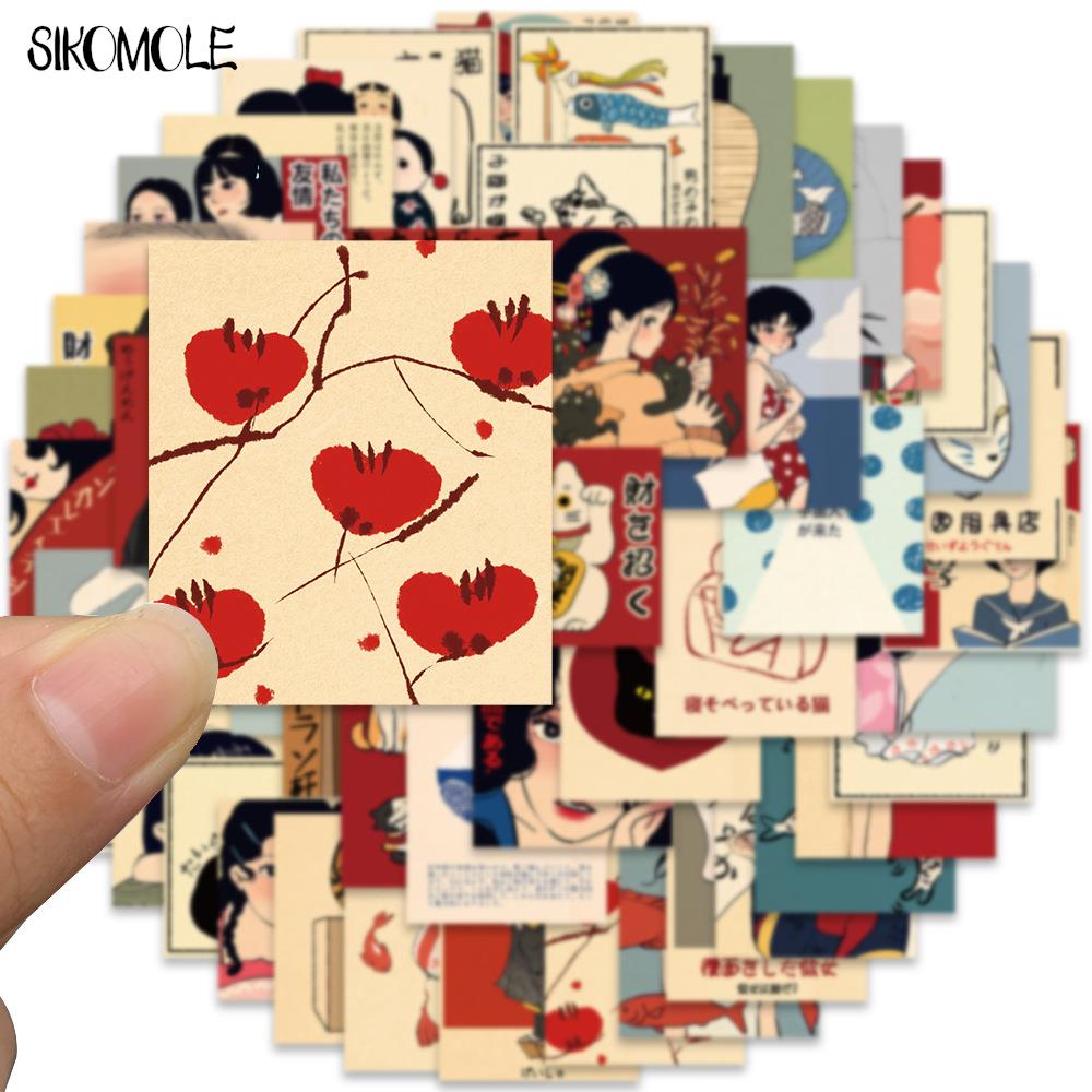 10/30/50 個漫画春の日和風落書きステッカーかわいい DIY 旅行荷物ギター冷蔵庫ラップトップステッカー子供デカール
