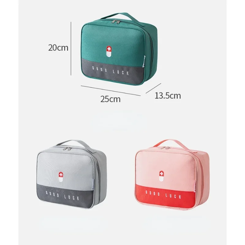 กล่องยาแบบหนาความจุขนาดใหญ่สำหรับครอบครัวกล่องยา kotak p3k แบบหลายชั้นถุงเก็บผ้าแบบพกพา