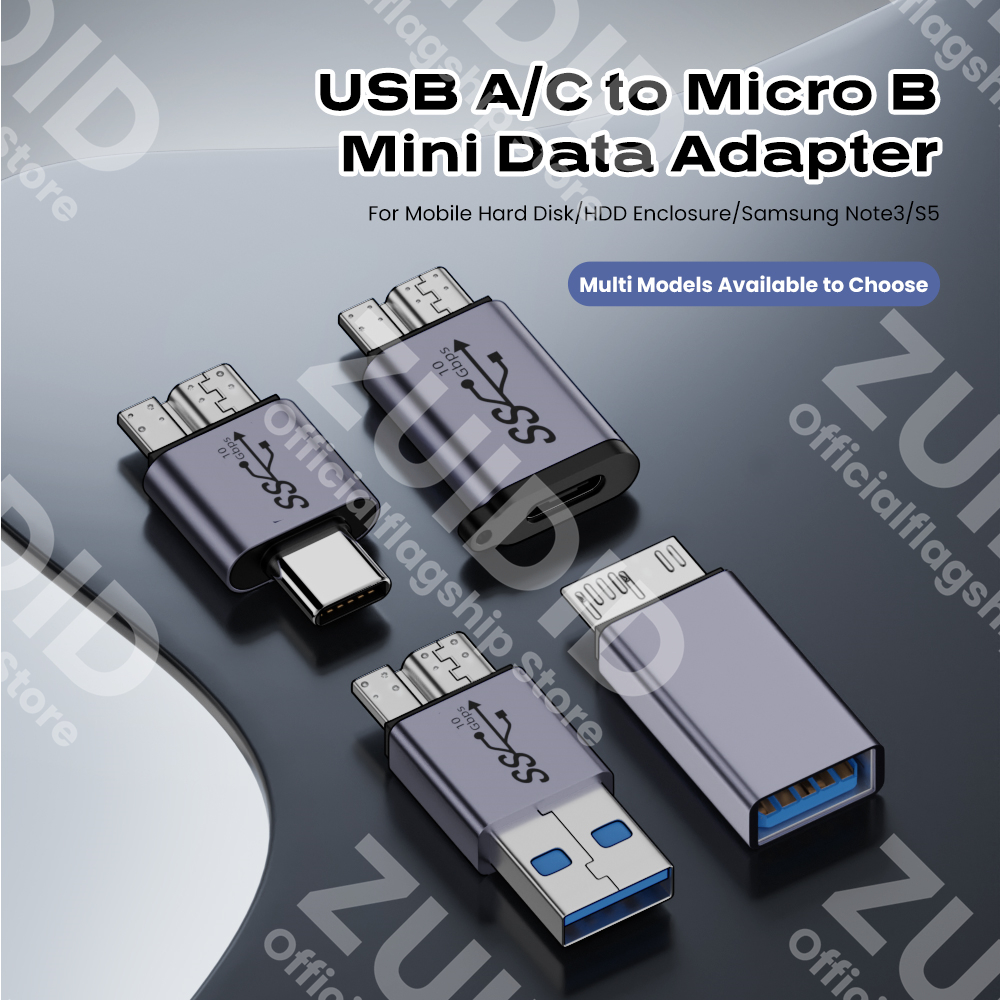 Адаптер USB A/C к Micro B 3.0, 10 Гбит/с, сверхскоростной преобразователь синхронизации данных для Macbook Pro Samsung HDD SSD, адаптер типа C к Micro B