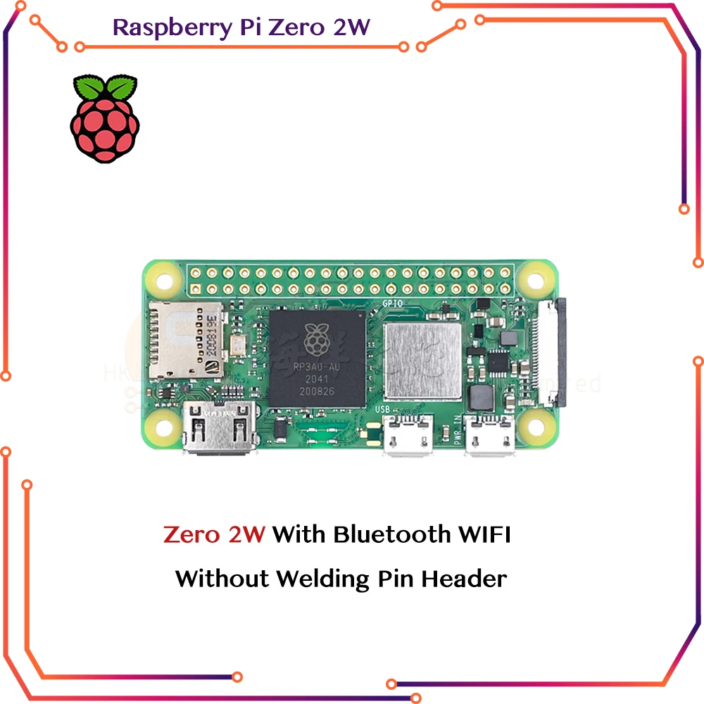 Raspberry Pi Zero 2 Вт / W / WH / 2WH WIFI Bluetooth-плата с процессором 1 ГГц 512 МБ ОЗУ Raspberry Pi Zero Версия 1.3
