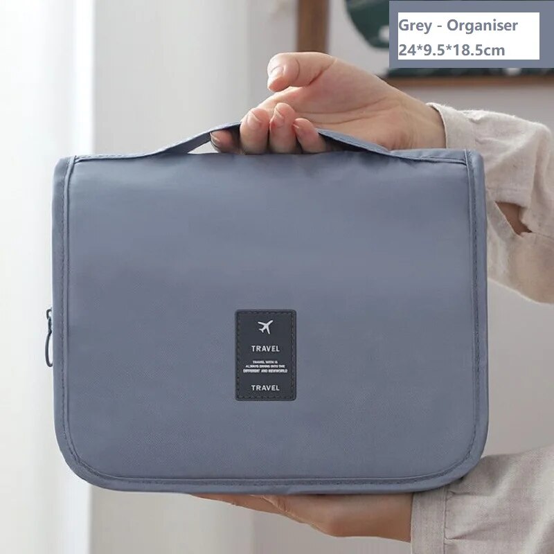 Draagbare reistoilettas, waterdichte hangende opbergtas, mesh zakken haak make-up tas, reisaccessoires, make-uptassen