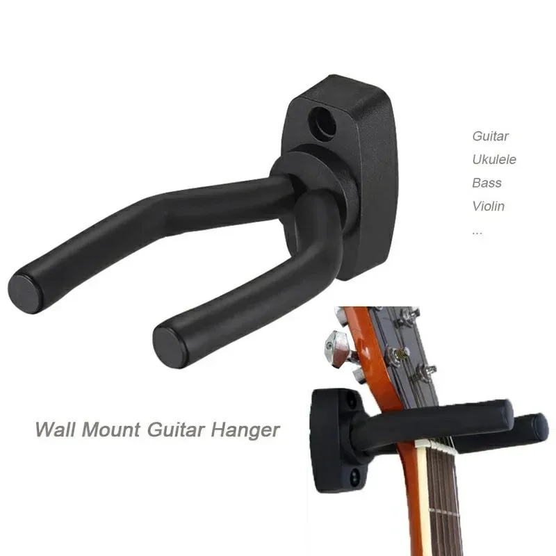 Gancio per montaggio a parete per chitarra Gancio per chitarra nero Gancio da parete per chitarre di tutte le dimensioni Basso Mandolino Banjo Ukulele