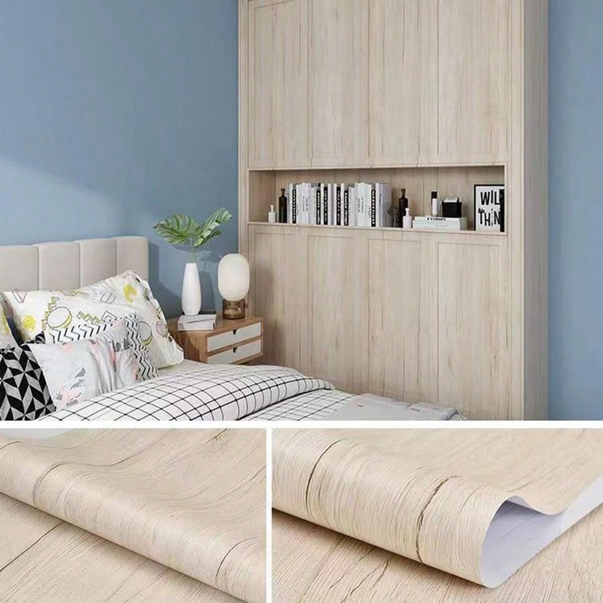 60/80 センチメートルワイド木目調装飾フィルム Pvc 防水壁紙自己粘着リフォーム家庭用家具壁ステッカークローゼット用