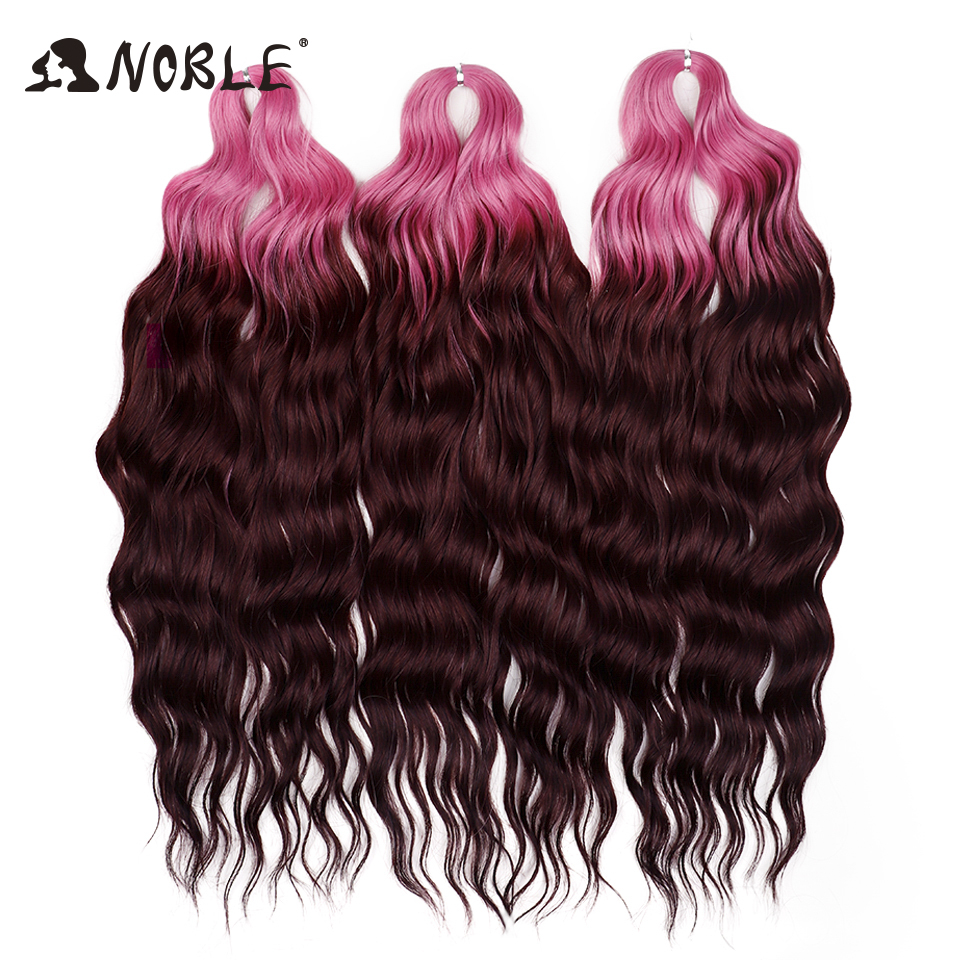 Благородные 24-дюймовые синтетические волосы, плетение волн воды, наращивание волос, омбре, радужный цвет, глубокая волна, завитки, твист, вязание крючком, наращивание волос
