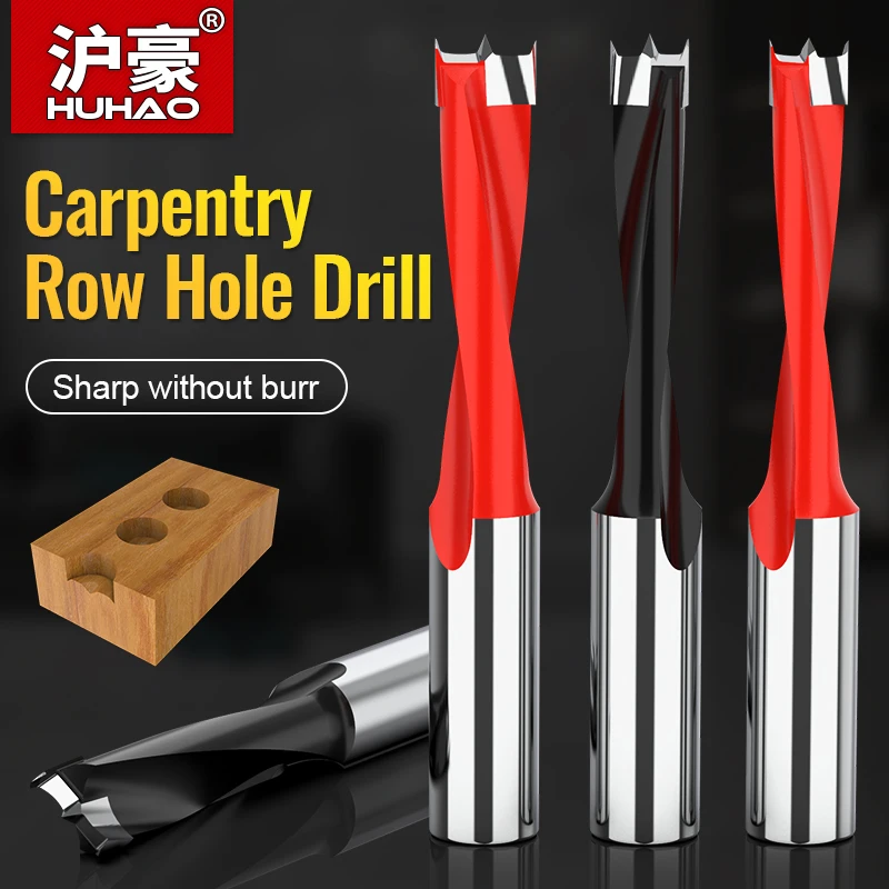 HUHAO Left/Right Wood Router Drill Bit 70mm Length Rotation Row Drilling 2 Flute Carbide Forstner Router Bit Hole 3 mm To 35mm