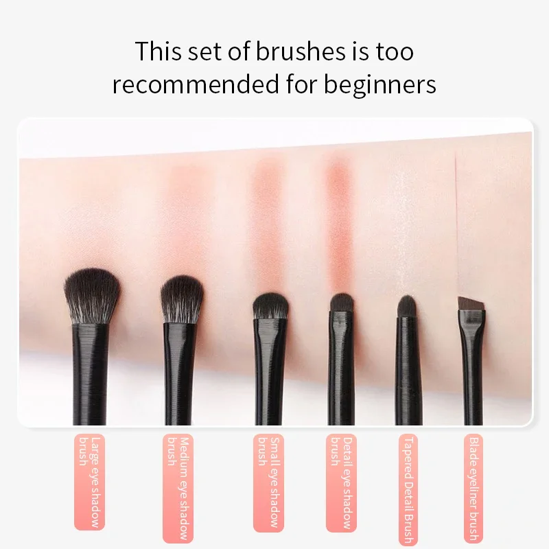 Natuurlijke Oogmake-Up Borstels Set Oogschaduw Borstel Wenkbrauw Contour Eyeliner Borstel Vrouwen Ogen Cosmetische Blending Detail Make-Up Tools