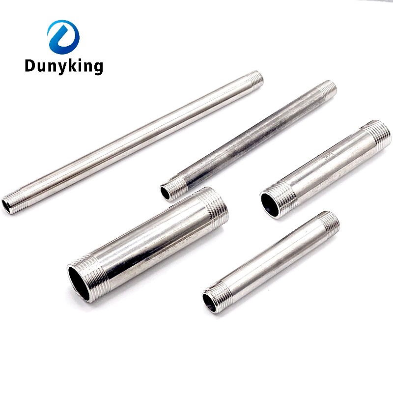 BSP rosca macho boquilla larga 1/8 "1/4" 3/8 "1/2" 3/4 "1" 304 adaptador de conector de instalación de tubería de acero inoxidable