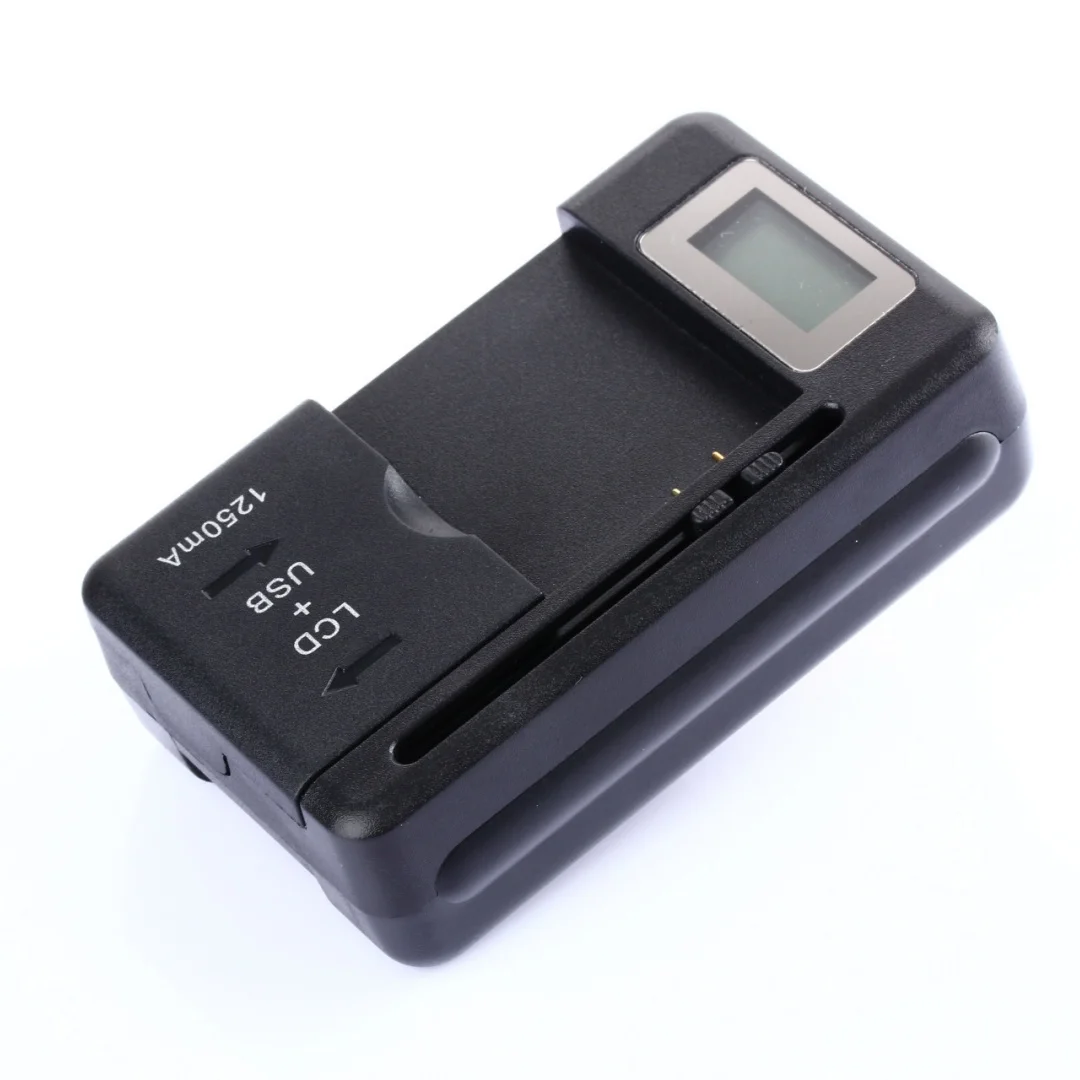 Nuevo cargador de batería móvil Universal para coche, enchufe UE EE. UU., pantalla indicadora LCD, puerto USB para cargador de batería de teléfono móvil