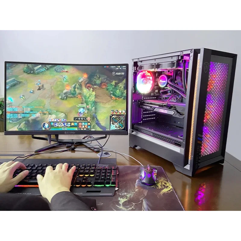 Factory I9 High Gaming Desktop Computer with Wired Keyboard Home Computers Set Assembled RTX3070 3080 4070 4080 4090  Gamier PC