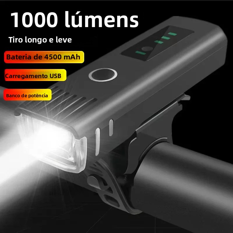 1000lm luz dianteira da bicicleta brilhante lanterna led lanterna recarregável usb mtb lâmpada traseira para ciclismo farol