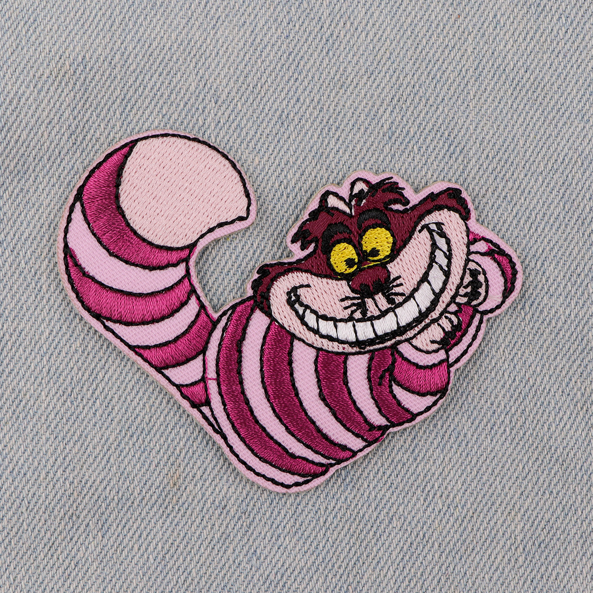 Kawaii cheshire cat diy besticktes Eisen auf Patches Abzeichen Patchwork Näh applikation Jacke Rucksack Abzeichen