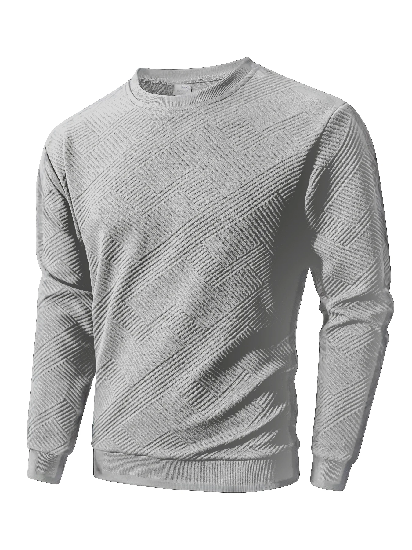 Moletom masculino com gola redonda, primavera outono, quente, básico, pulôver ao ar livre, casual, sem capuz, moletom com capuz, roupa esportiva masculina