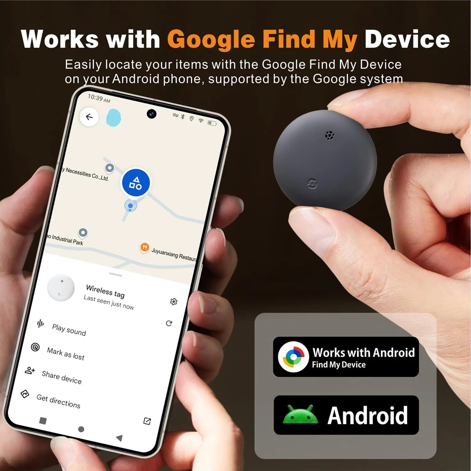 Mini Smart Tracker Geeigneter Android Finder Locator zur Verbindung mit Airtag Google Find Hub Device Anti Loss Aviation Tag
