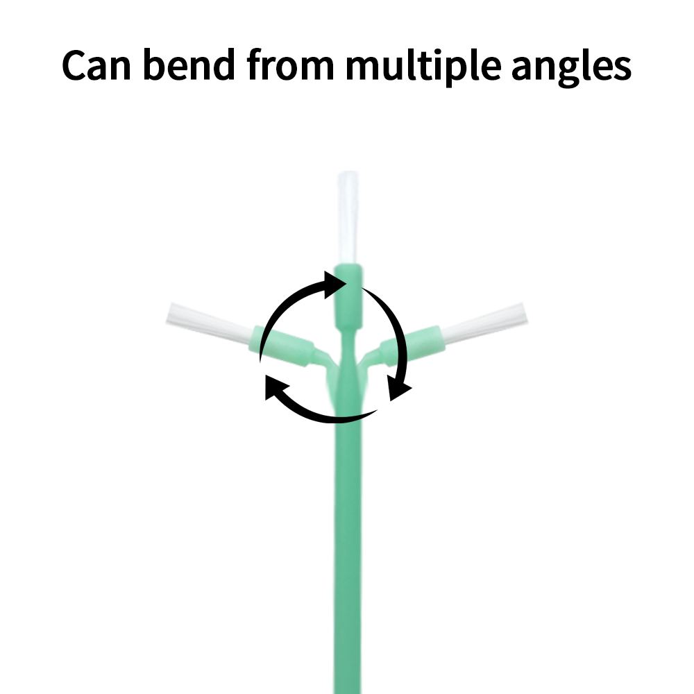 Microcepillo largo para odontología, microcepillo plegable para blanqueamiento Dental, herramientas de extensión, materiales desechables