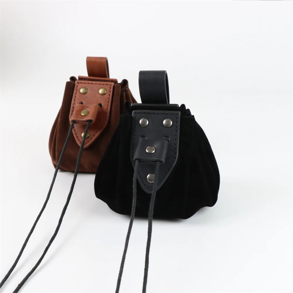 UYEE 중세 르네상스 벨트 가방 셀틱 바이킹 동전 주머니 Steampunk Drawstring 지갑 남성 여성 Larp Cosplay