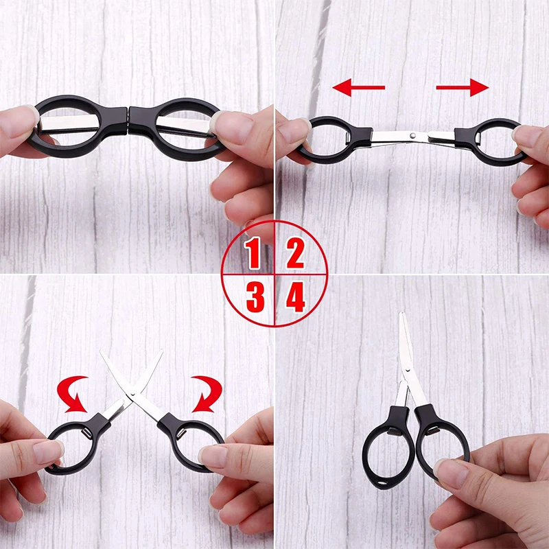 Tijeras plegables portátiles para costura, punto de cruz hecho a mano de acero, 100 Uds.