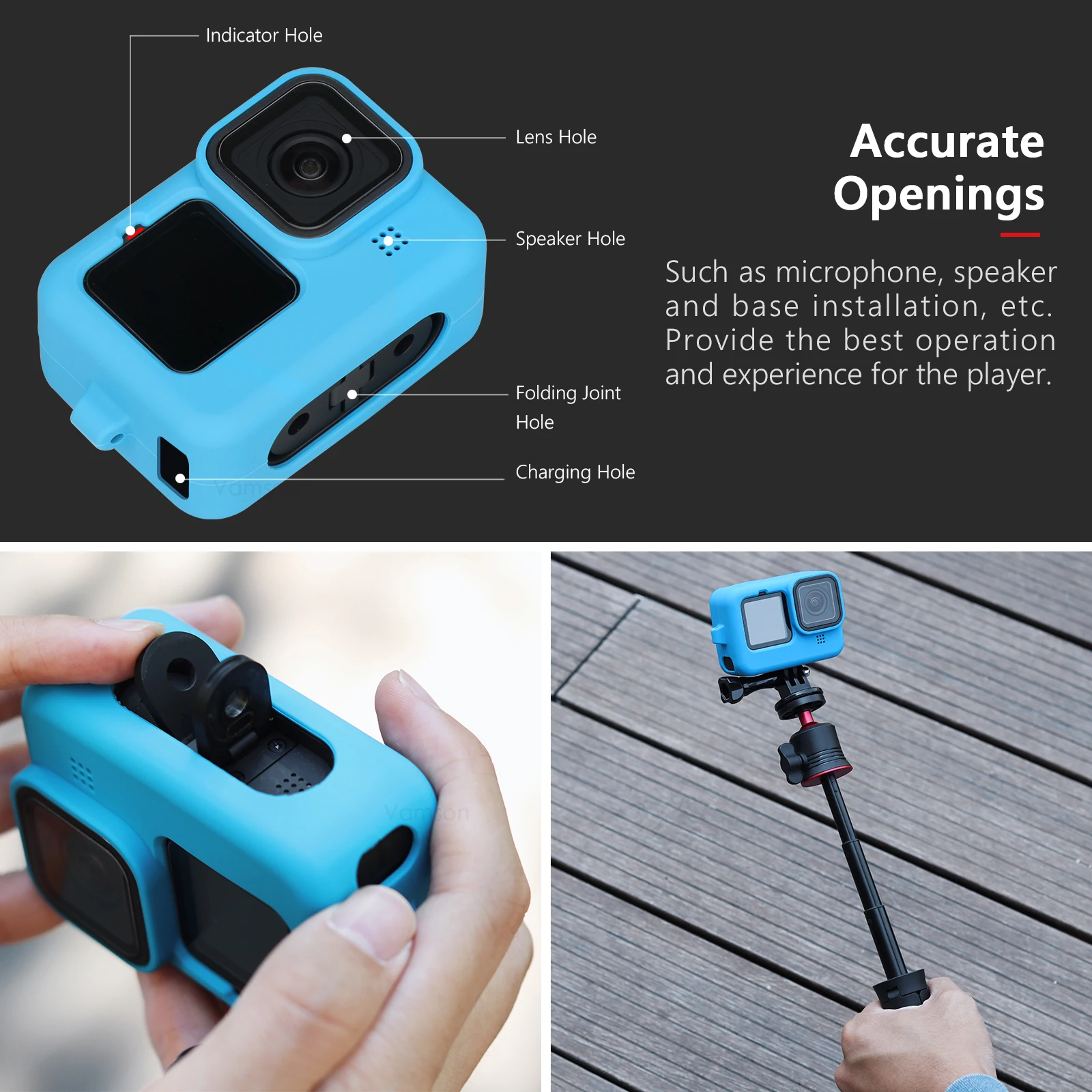 TELESIN Soft Silicone Case for Gopro Hero 12 11 10 for Go pro 9 10 11 12 Silicone Protective Full Cover Shell Camera Accessories