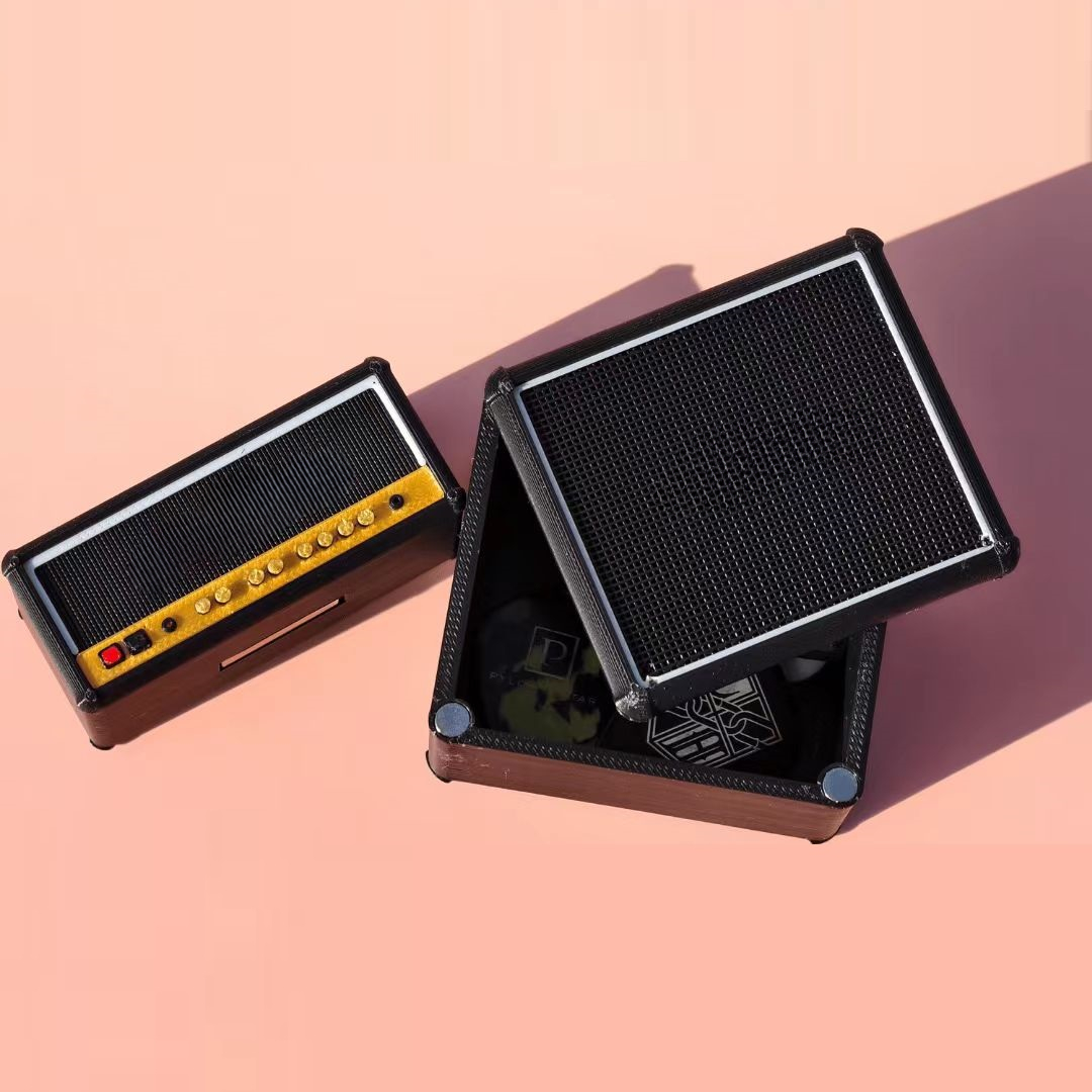 Caja de almacenamiento de púas de guitarra de estilo personalizado (púas no incluidas)