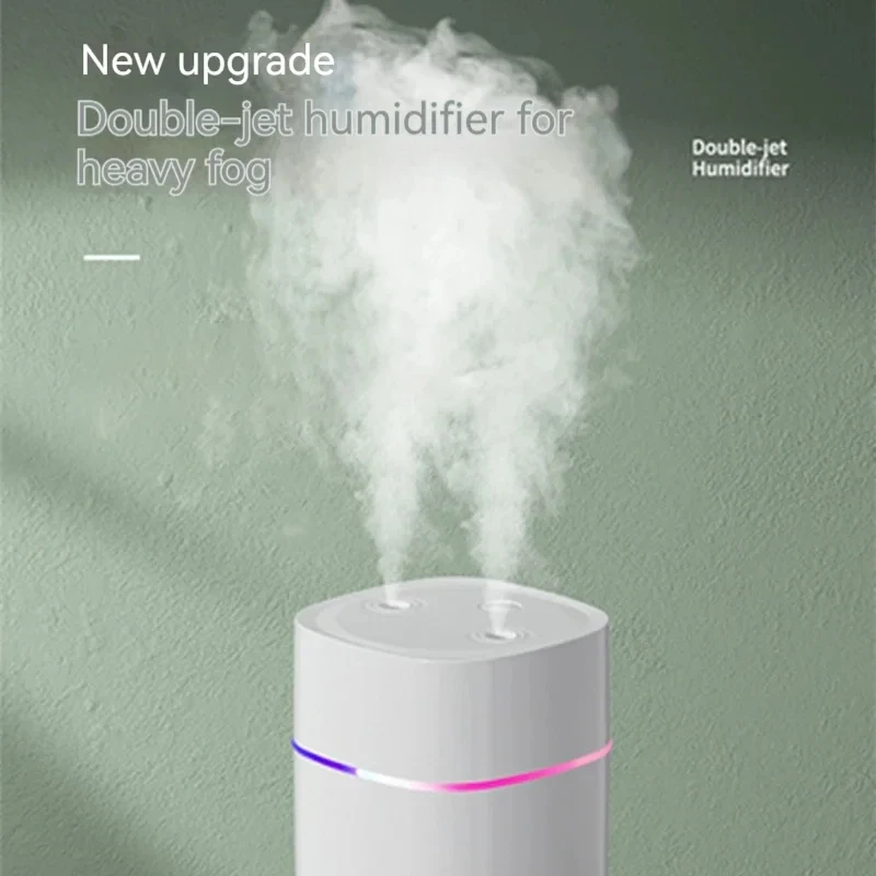 Xiaomi Dual Spray Humidifier Dual-Speed เจ็ดสี NANO Fine Mist ปลั๊ก USB 600ML ความชื้นสําหรับรถยนต์ Home Office Desktop