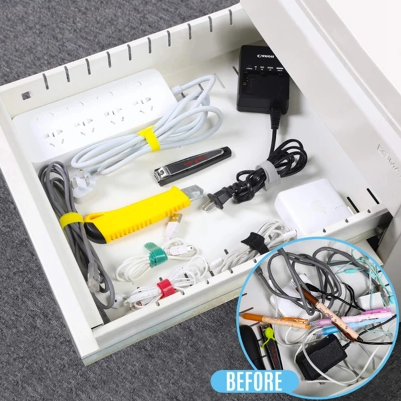 10/30/50 Con Releasable Cáp Nhà Tổ Chức Quan Hệ Chuột Tai Nghe Nhét Tai Dây Quản Lý Nylon Dây Cáp Có Thể Tái Sử Dụng Vòng Lắc Eo băng Dây Thắt